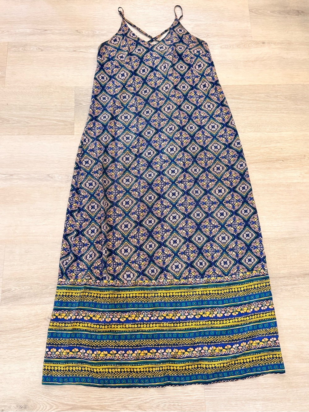 Old Navy Multicolor Geometric Patterned Maxi Dress